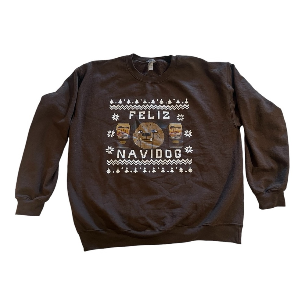 Limited edition - Feliz Navidog MUG ROOT BEER holiday sweatshirt - Rare